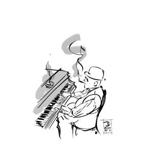 Sketch of jazz man hand draw - Stock Illustration [88996861] - PIXTA