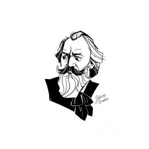 Johannes Brahms Drawing by Irina Ivanova