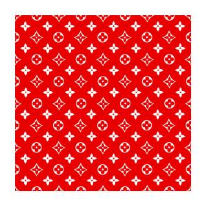 LV Red Art Shower Curtain by DG Design - Pixels