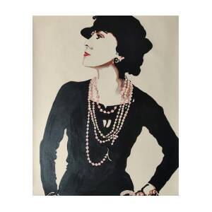 Madame Coco Chanel Portrait Of Gabrielle Bonheur Painting by Artista ...