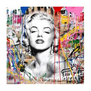Marilyn Monroe - Colorful Pop Art Iconography Graffiti-inspired Mashup ...