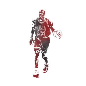 Michael Jordan Chicago Bulls Watercolor Strokes Pixel Art 102 Mixed ...