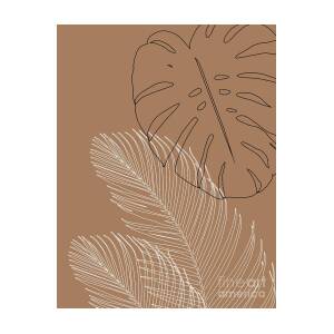Monstera Palm Leaves Finesse Line Art #1 #tropical #decor #art Mixed ...