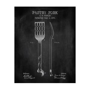 Pastry fork blue patent by Dennson Creative