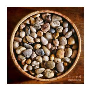 White Rock Pebbles Mineral Stones Background by Olivier Le Queinec