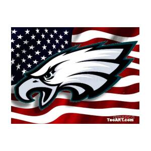 Philadelphia Eagles Usa Flag Art Painting by Teo Alfonso - Fine