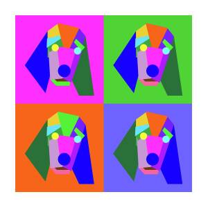 Drawing Of A Dog In Wpap Pop Art - Diamond Paintings