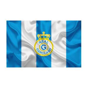 Real Garcilaso Fc 4k Logo Silk Texture Peruvian Football Club Blue White Flag Peruvian Primera Divis Digital Art By Phelp Shawkins