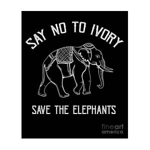 Save Elephant Tusks T-Shirt Animals Nature Wildlife Wild Life Savannah P168 