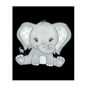 Sitting baby elephant smiling lovely kids gift Digital Art by Norman W -  Pixels