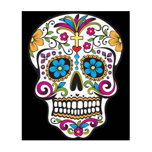 Halloween Day of the Dead flower sugar skull heads tags cards ATC scrapbook 