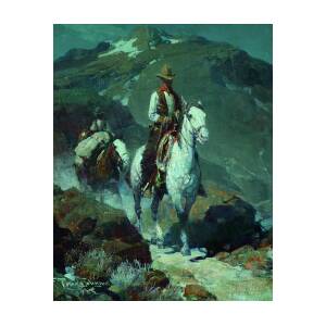 The Moonlit Trail  by Frank Tenney Johnson   Giclee Canvas Print Repro 