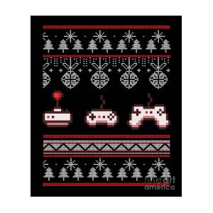 Geeky Christmas. Vintage Computer Game Ugly Sweater. Gamer. 