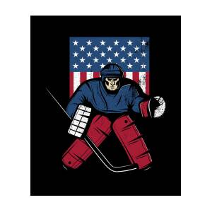 Vintage Ice Hockey Goalie USA Flag T Shirt - Trend T Shirt Store Online