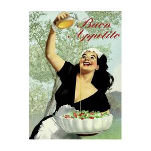 Vintage Italian Cucina Poster Buon Appetito Painting by Desiderata Gallery  - Pixels