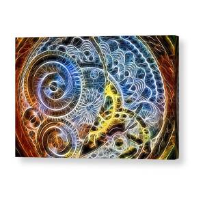 Abstract Peacock Acrylic Print by Ches Black