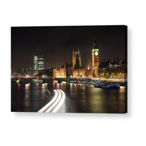 Big Ben Parliament and A Sunset Acrylic Print by Matthew Gibson