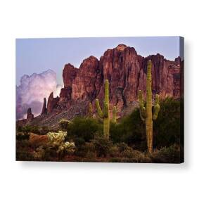 Four Peaks Sunset Acrylic Print by Dave Dilli