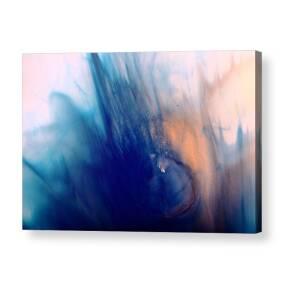 Blue abstract art Dancing Crystals by KREDART Acrylic Print by Serg ...