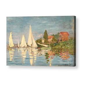 Yachts in Gloucester Harbor Acrylic Print by Childe Hassam