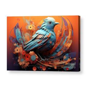 Beautiful abstract bird with background Acrylic Print by N Akkash