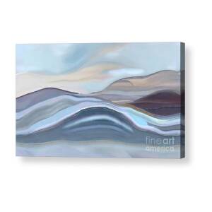 Heightened senses  abstract oil painting landscape mountains Pai #1 Acrylic Print by N Akkash