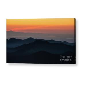 Seattle Puget Sound and the Olympics Sunset Layers Landscape Acrylic Print by Mike Reid