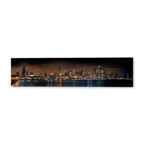 Chicago Skyline at NIGHT Panorama Color 1 to 3 Ratio Acrylic Print by ...