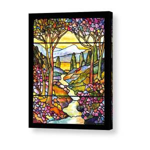 Grape Vines Stain glass and Stone Acrylic Painting tutorial for Beginners