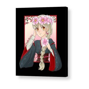 Japanese Anime Girl I Menhera I Evil Vampire Manga Digital Art by
