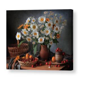 Still Life With A Bouquet Of Daisies Acrylic Print by Tatyana Skorokhod