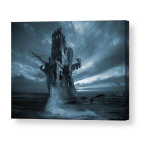 Moonlight Bathing Valkyries Acrylic Print by George Grie
