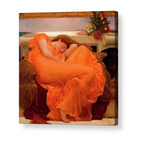 The Fisherman and the Syren by Frederic Leighton-Canvas Print Wall Art-24" x 16" 