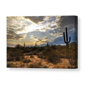 Southwest Desert Sunset Canvas Print / Canvas Art by Saija Lehtonen