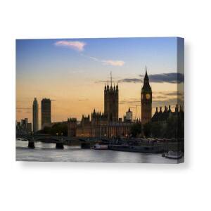 London Night Skyline Canvas Print / Canvas Art by Matthew Gibson