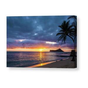 Sharks Cove Sunset 4 - Oahu Hawaii Canvas Print / Canvas Art by Brian Harig