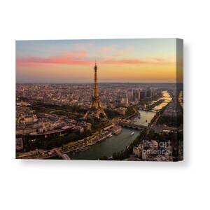 Paris Eiffel Tower Dazzling At Night Canvas Print / Canvas Art by Mike Reid