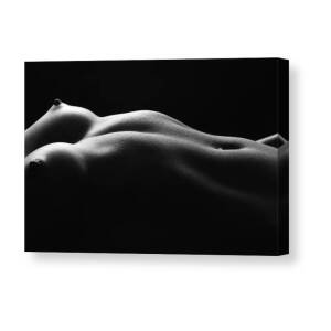 Nude woman naked girl photo standing on studio Canvas Print / Canvas Art by  Alessandro Della Torre - Pixels