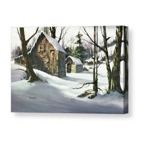 Two Barns Canvas Print by Michael Humphries Two Barns Canvas Print by Michael Humphries