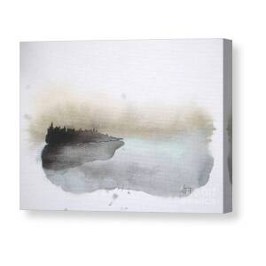 Nightfall on the Lake  Canvas Print by Vesna Antic