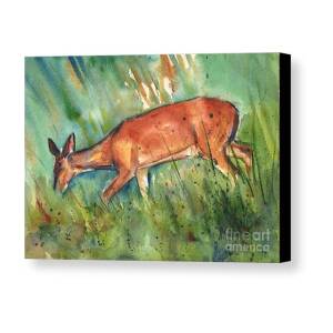Deer Painting in Watercolor Spiral Notebook by Maria Reichert - Fine Art  America