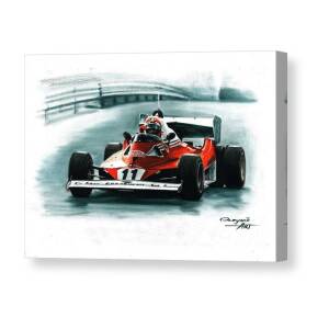 Niki Lauda vs James Hunt Canvas Print / Canvas Art by Artem Oleynik