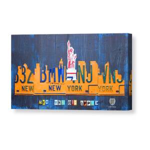 License Plate Map of The United States Canvas Print / Canvas Art by ...