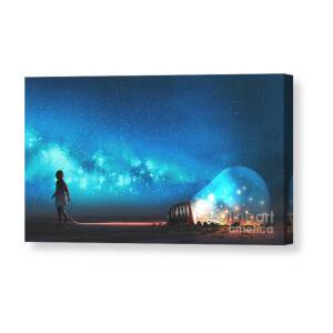 The Big Light Bulb Canvas Print by Tithi Luadthong