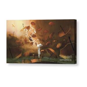 The White Umbrella Canvas Print / Canvas Art by Tithi Luadthong The White Umbrella Canvas Print / Canvas Art by Tithi Luadthong