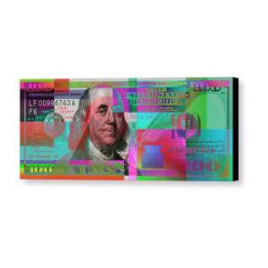 1901 US $10.00 Dollar Currency Bank Note - Canvas Art Poster 10" x 24" 