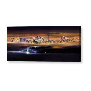 Fog Inversion Over Vancouver Canvas Print / Canvas Art by Alexis Birkill