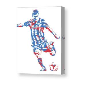 Lionel Messi F C Barcelona Argentina Pixel Art 5 Canvas