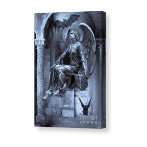 Surreal Fantasy Gothic Gargoyle Over Staircase Canvas Print / Canvas ...
