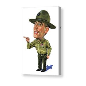 R. Lee Ermey as Gunnery Sergeant Hartman Canvas Print by Art  
